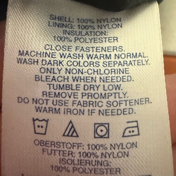 Lands’ End Men’s XL Black Insulated Winter Jacket Coat Nylon Quilted - Picture 5 of 10